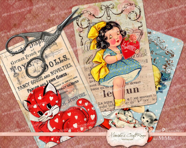 Instant Download Digital Printable Collage Sheet Retro Vintage - Etsy