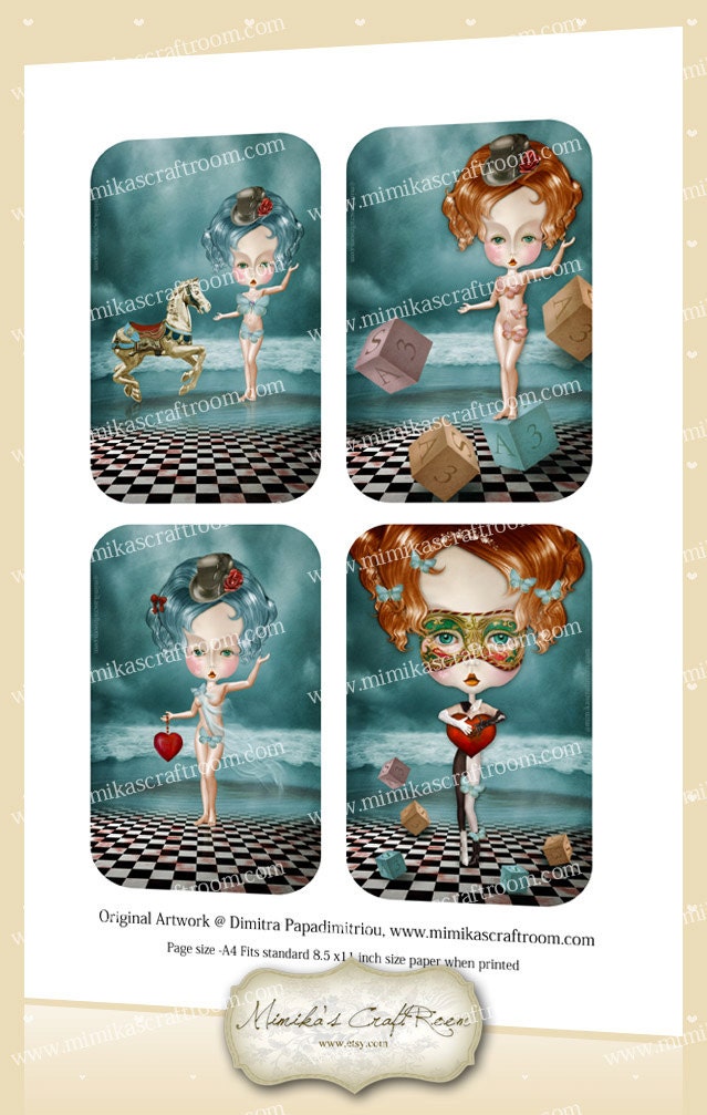 Digital Printable Digital Collage Sheet Paper Original Artwork Download ...