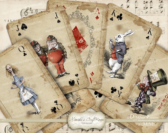 Alice in Wonderland wrapping paper DIY + FREE PRINTABLE