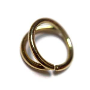 Yellow Gold Double Layered Septum Ring Hoop Piercing Helix Rook Daith Tragus Conch Nostril image 1