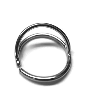 Double Layered Septum Ring - Nostril - Conch - Daith - Rook - Helix - Piercing - Nickel Free Sterling Silver
