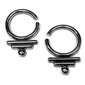 Ohr-Gewichte , Sterling Silber, Tribal Gauge Ohr Gewicht Reifen , gestreckt Lobes dicke Reifen , schwere Creolen Stretcher