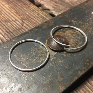 1 Inch Hoop Earring - Seamless Hoops - Sterling Silver ~ Simple Dainty Hoops ~ Minimalist Plain Circle Earrings