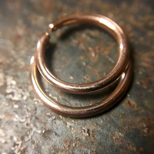 Rose Gold Double Hoop Septum Ring