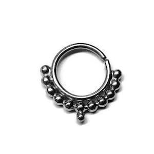 Beaded Tribal Nose Ring ~ Embellished Septum Ring ~ Body Jewelry Hoop ~ Helix - Rook - Tragus - Daith - Conch ~ Cartilage