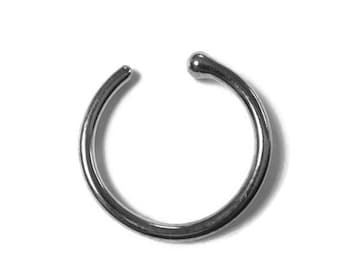 Simple Nose Hoop Horseshoe With Stopper - Nostril- Septum - Piercing - Nose Hoop Nose Ring