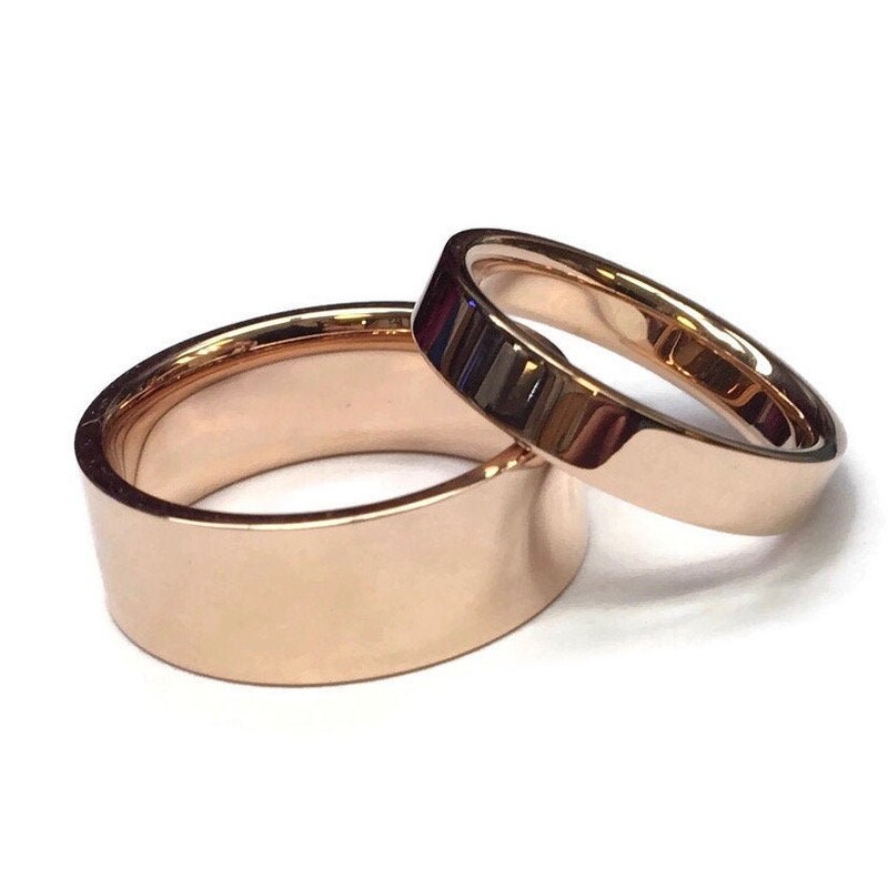 Zig Zag And Groove Pattern 18ct Rose Gold 5mm Flat Wedding Ring G