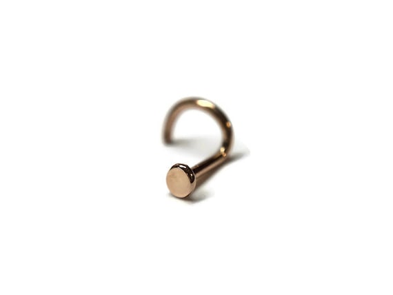Flat silver shop nose stud