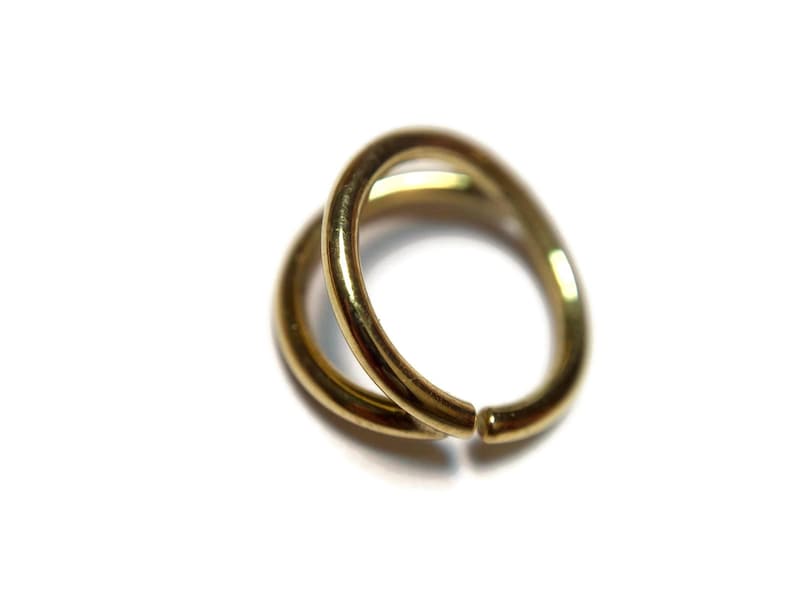 Daith Piercing Tragus Nostril Rook Conch Solid 14K Yellow Gold Double Layered Septum Ring Hoop Helix Solid 14 Karat Gold