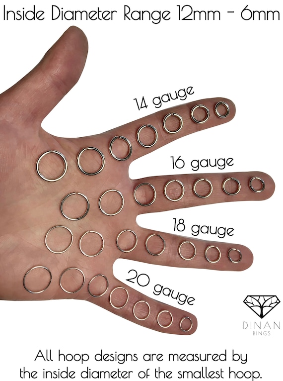 Solid 14K Rose Gold Double Layered Nose Hoop Double Nostril