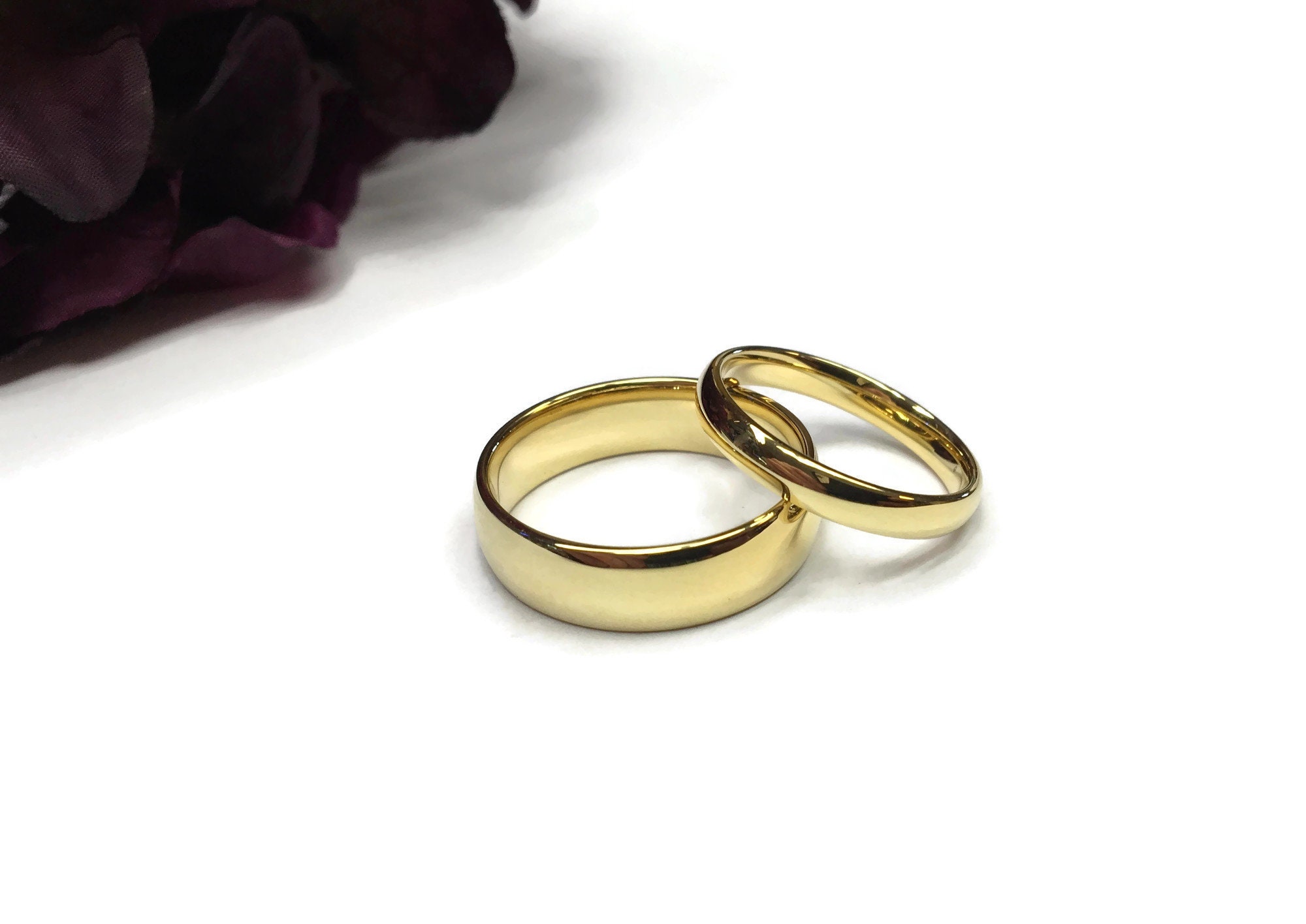 Classic Gold Wedding Bands ~ Traditional 14 Karat Simple Classic Gold Wedding Bands ~ Traditional 14 Karat Simple
