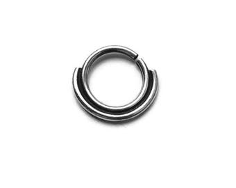 Double Septum Ring - Piercing Hoop - Nostril - Helix - Eyebrow - Daith - Tragus - Conch - Rook - Nickel Free Sterling Silver