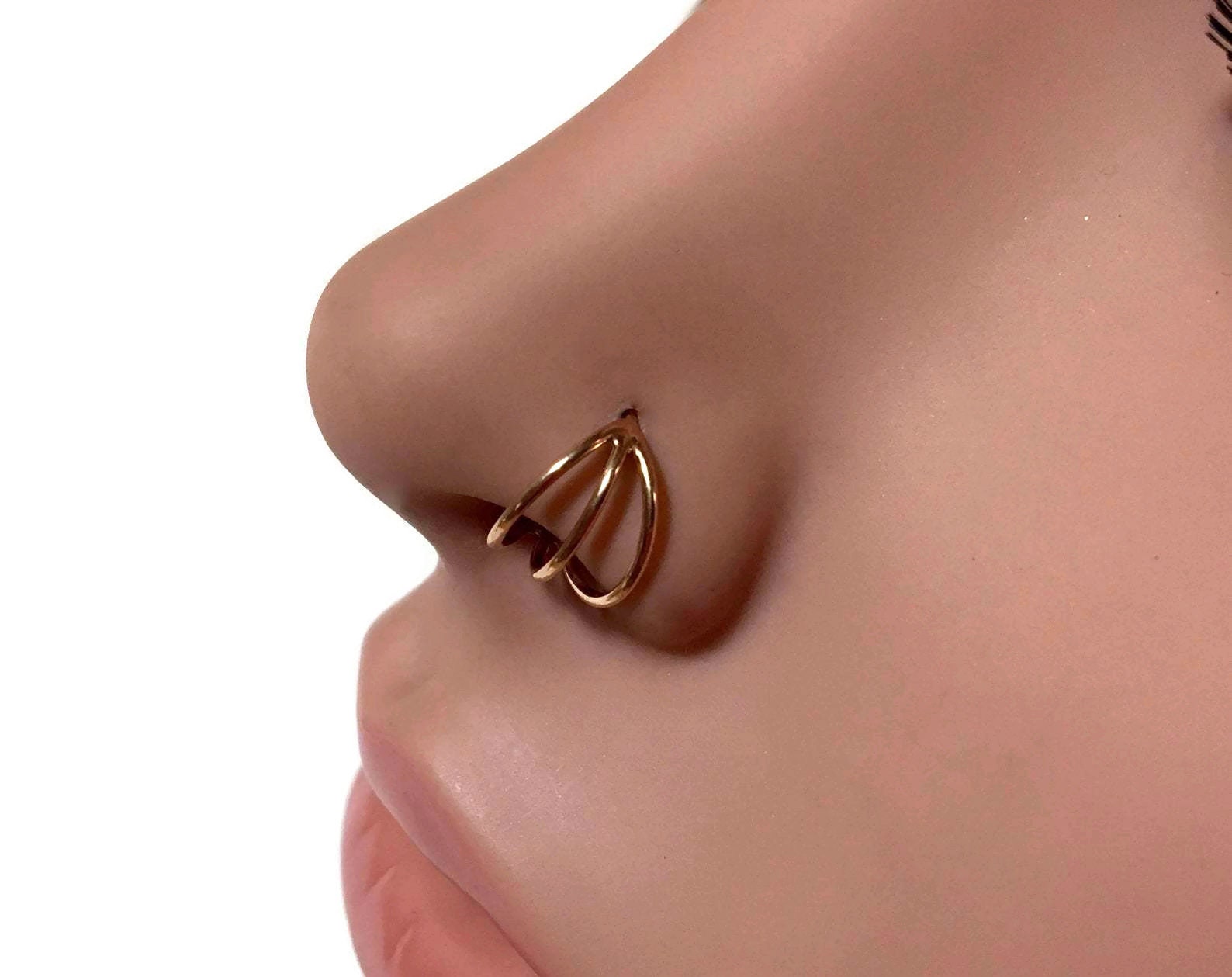 Stacked online nose piercing