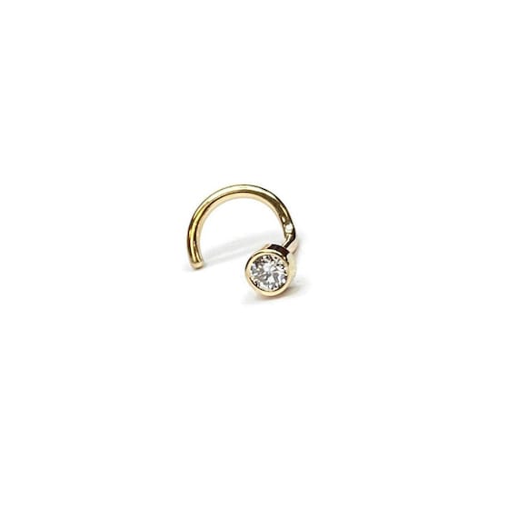 Diamond corkscrew cheap nose ring