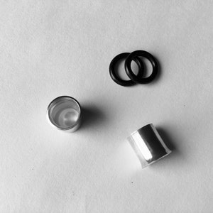 Shiny Sterling Silver Plugs Gauged Earrings Flesh Tunnels Stretched Earlobes Tube Earring Sold As a Pair image 4