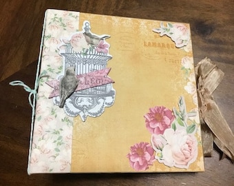 Bo Bunny Vintage Charm Bird Cage Mini Scrapbook Complete Just add pics