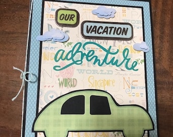 Our Vacation Adventure Mini Scrapbook Album Complete Just Add Pics