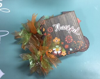 Fall Pumpkin Patch Thanksgiving Mini Chipboard Album Complete Scrapbook
