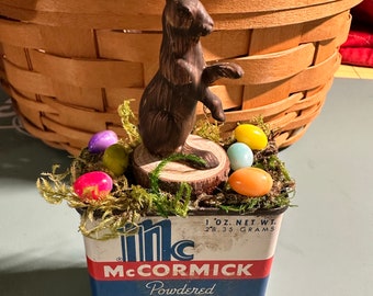Vintage McCormick Thyme tin Easter Decor Advertising