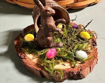 Easter bunny Wood Slice Decoration
