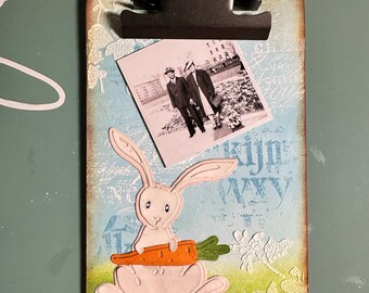 Easter Bunny Mini Clipboard Photo Display