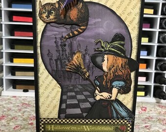 Halloween in Wonderland Paper Bag Scrapbook Complete Just add Pics