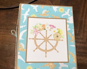 Beach Cruise Themed Mini Scrapbook Album Complete Just Add Pics