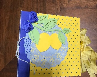 Lemon Sky Mini Scrapbook Album Complete Just add Pics