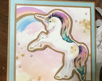 Unicorn Mini Scrapbook Album  Complete just add pics