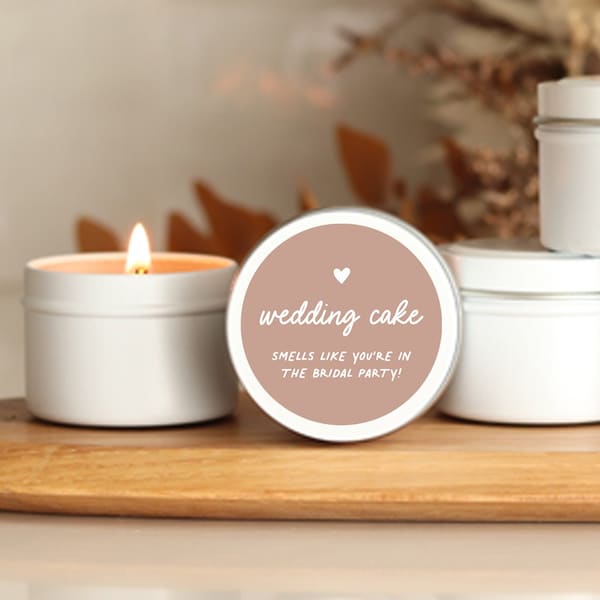 Bridal Party Gifts for Bridesmaids Gifts Candles Wedding Cake Candles Smells like you're in the bridal party Candles