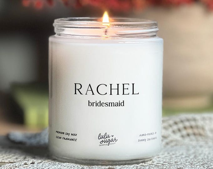 Bridesmaid Candle | Bridesmaid Proposal Gift | Personalized Bridesmaid Gifts Bridesmaid Gift Ideas | Will you be my Bridesmaid Candle