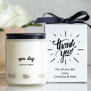 Personalized Thank You Candle: Custom Company Gift, 9 oz Soy Candle