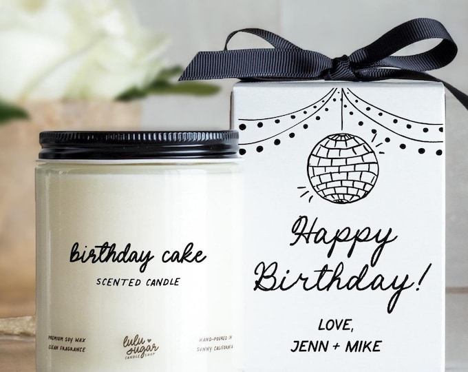 Best Friend Birthday Gifts for Best Friend Gifts for Sister Gifts for 40th Birthday Gifts Boxed Candles Personalized Candles for Birthday
