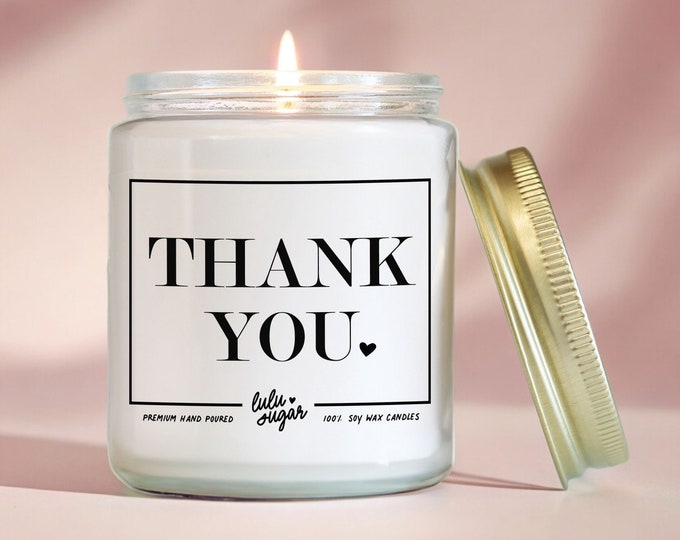 Thank You Gifts, Thank You Candle Gift, Appreciation Gifts, Gratitude Gifts, Employee appreciation, Teacher Appreciation, Candle Gifts