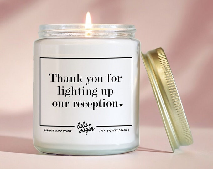 Wedding DJ Thank You Gifts, Thank You for Lighting Up Our Reception Candle, Gifts for Wedding Day Thank You Gifts, Wedding Day of Gifts