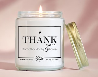 Shower Thank You Gifts, Shower Favors, Personalized Shower Favors, Personalized Candles, Custom Candles