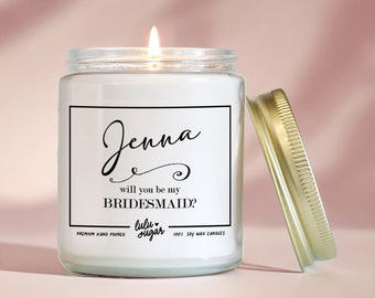 Will you be my Bridesmaid Gift | Bridesmaid Proposal Gift | Personalized Bridesmaid Gifts | Bridesmaid Gift Box | Maid of Honor Candle