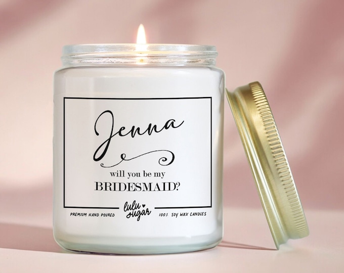 Will you be my Bridesmaid Gift | Bridesmaid Proposal Gift | Personalized Bridesmaid Gifts | Bridesmaid Gift Box | Maid of Honor Candle
