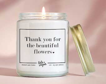 Wedding Florist Thank You Gifts, Thank You for The Beautiful Flowers Candle, Gifts for Wedding Day Thank You Gifts, Wedding Day of Gifts