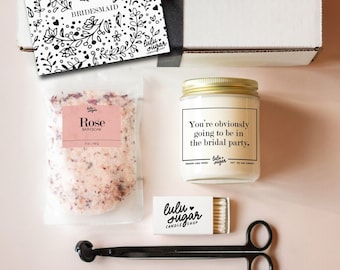 Bridesmaid Gift | Bridesmaid Gift Set | Bridal Party Gift | Bridesmaid Spa Gift Set | You're Obviously in the Bridal Party Candle