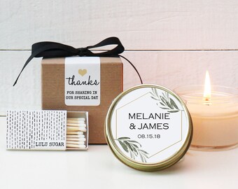 wedding cake candle favors