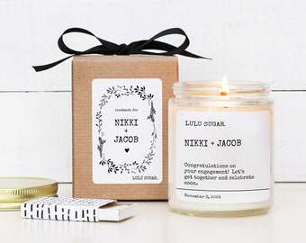 Personalized Engagement Gift Candle | Personalized Wedding Gift Gift Candle | Custom Message Candle | Custom Candle
