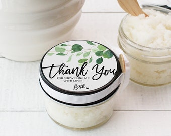 Shower Favor Sugar Scrubs - Neutral Baby Shower Favor | Baby Sprinkle Favors | Bridal Shower Favor | Vanilla Sugar Body Polish Favors