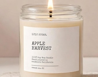 Apple Harvest Soy Candle Gift Set option, Fall Candle Gift, Wick Trimmer & Matches option, Choose Your Scent