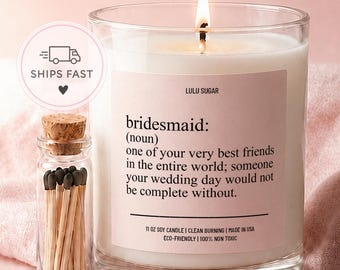 Bridesmaid Candle Bridesmaid Box Bridesmaid Card Alternative Bridesmaid Gift Box Proposal Box Maid of Honor Proposal