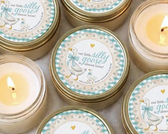 Silly Goose Baby Shower Favors for Guests Personalized Candle Favors Baby Shower Candle