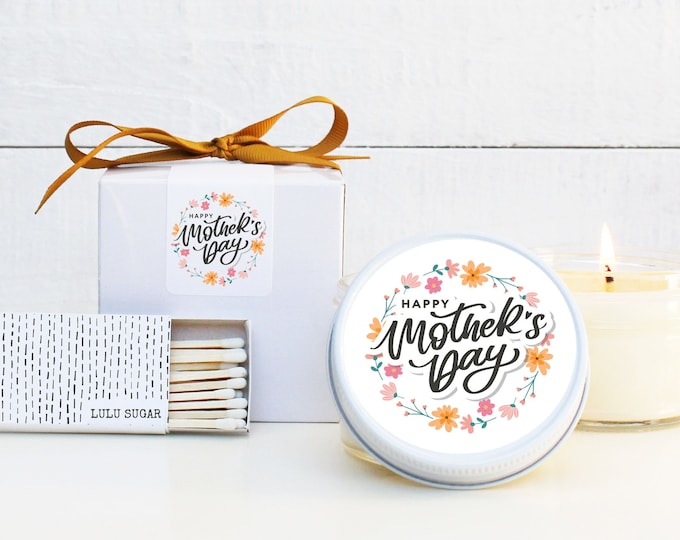 Mother's Day Soy Candle Gift Set: Personalized Party Favors