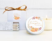 Fall Baby Shower Favor Candles A Little Pumpkin Is On the Way Favors Fall Candle Favors Pumpkin Baby Shower Favors Pumpkin Favors