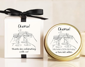 Personalized Birthday Party Favor Candle: Hand-Poured Soy Wax