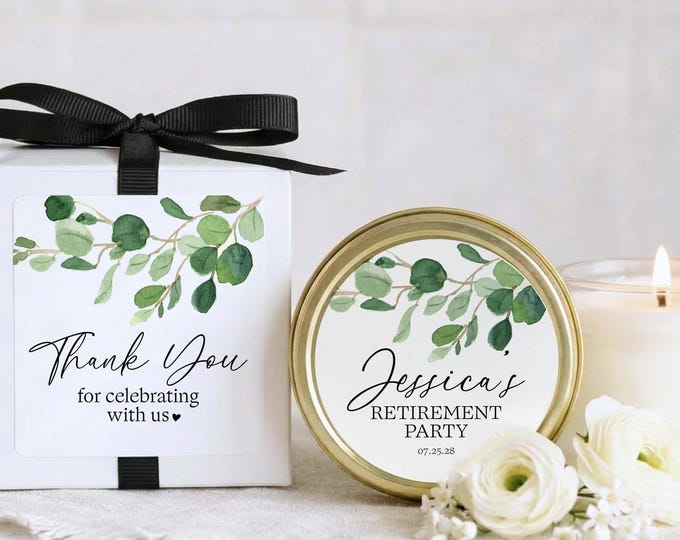 Retirement Party Favors Personalized Candle Retirement Party Decorations Retirement Gift Guest Favor